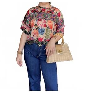 NEW SOHANA kaisy floral top in serengeti